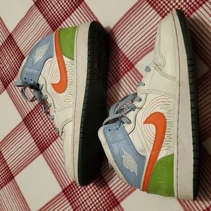 Nike Air Jordan Mid Se "Stich" Big Boys Shoes